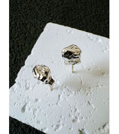 Silver Ore Earring