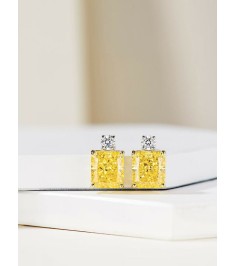 4ct Yellow Diamond Earring