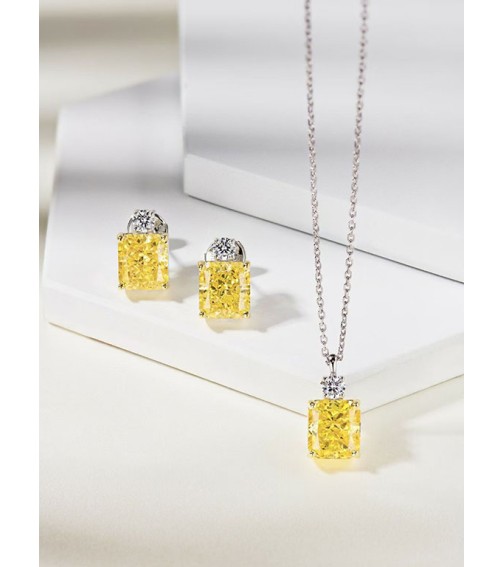 4ct Yellow Diamond Earring