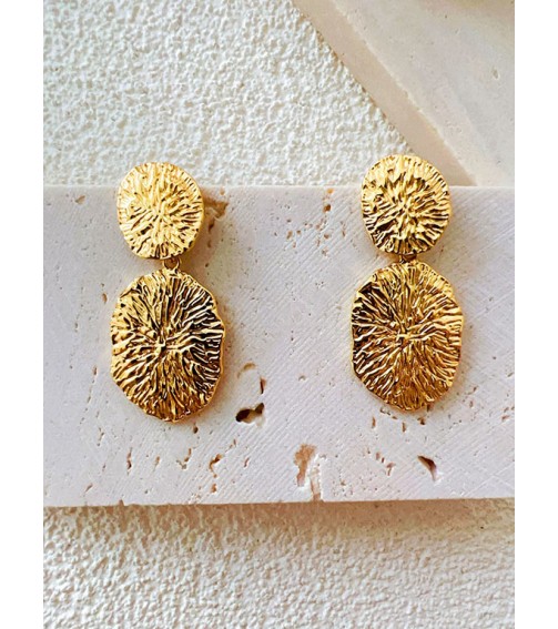 Gold Ink Dyeing Earring