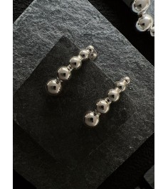 Irregular Silver Beads Earring