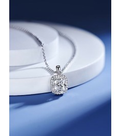 2ct Cushion Cut Diamond Necklace