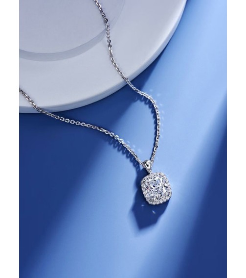 2ct Cushion Cut Diamond Necklace