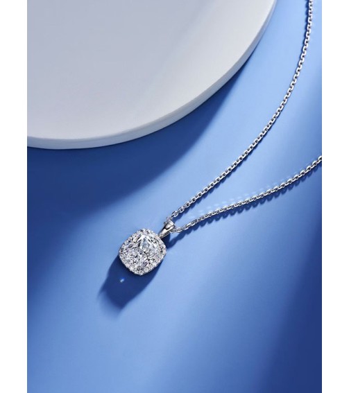 2ct Cushion Cut Diamond Necklace