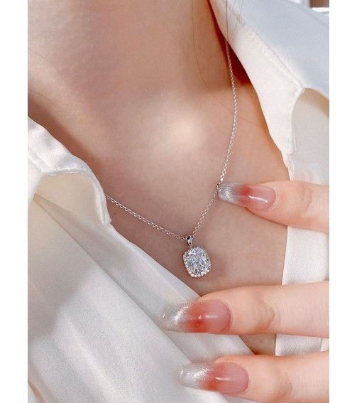 2ct Cushion Cut Diamond Necklace