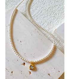 Blazing Drop Pearl Necklace