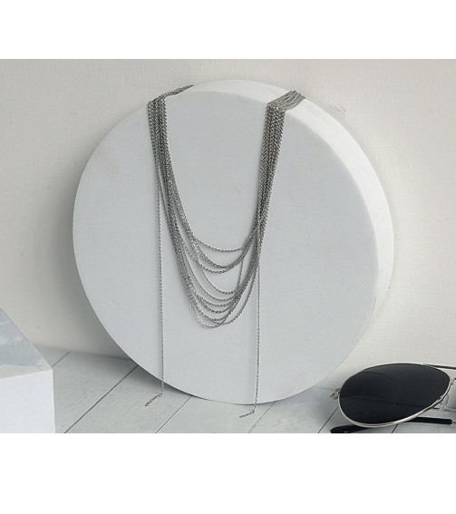 Catwalk Style Multi Layer Fringe Necklace