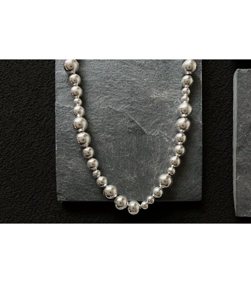 Irregular Silver Beads Necklace