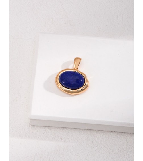 Lapiz Lazuli Gold Pendant