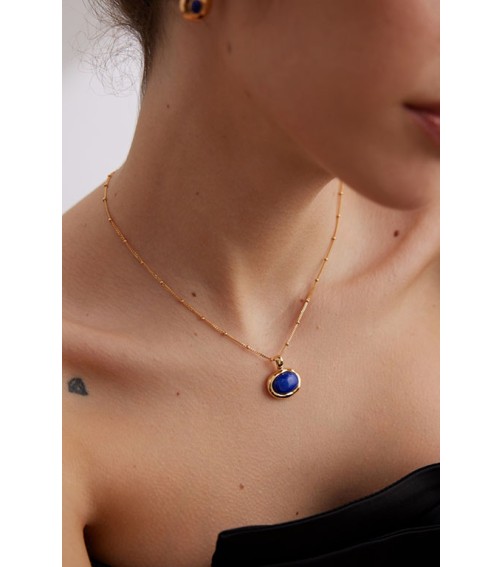 Lapiz Lazuli Gold Pendant