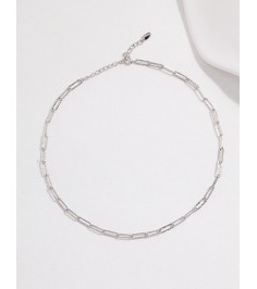 Lock Chain Silver Necklace 