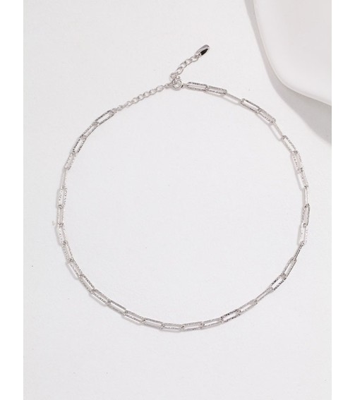 Lock Chain Silver Necklace 