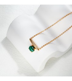 Malachite Gold Necklace