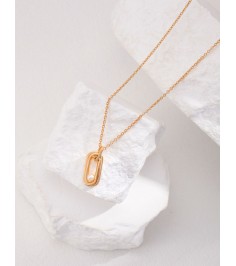 Oval Lined Shape Necklace