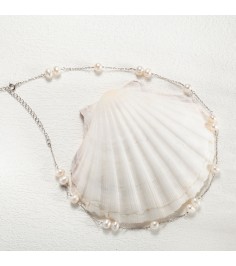 Senerity Silver Pearl Necklace 