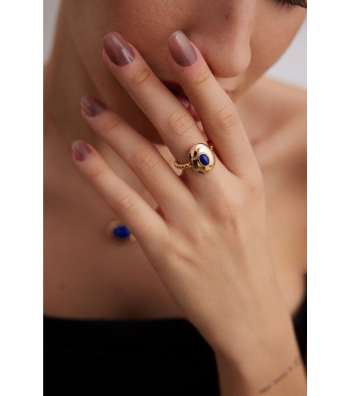 Lapiz Lazuli Gold Ring 