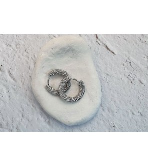 Thread Shape Silver Earring