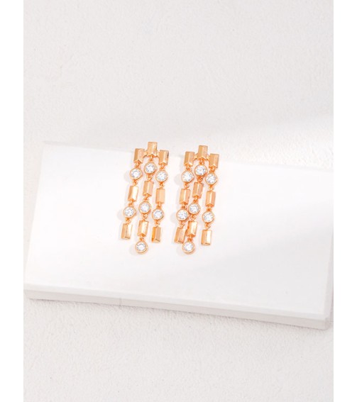 Waterfall Gold Earring 